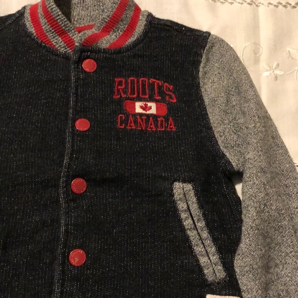 Roots kids jacket in blue and grey - Picture 3 of 3